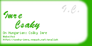 imre csaky business card